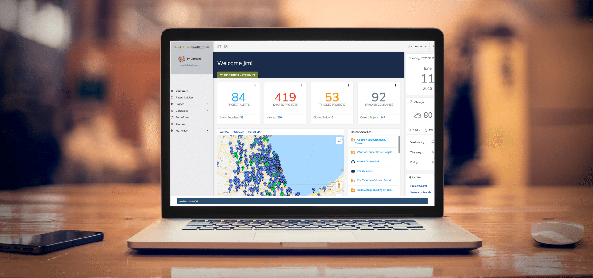 DataBid Dashboard HomePage